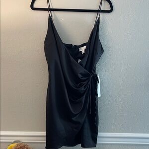 TopShop black satin dress